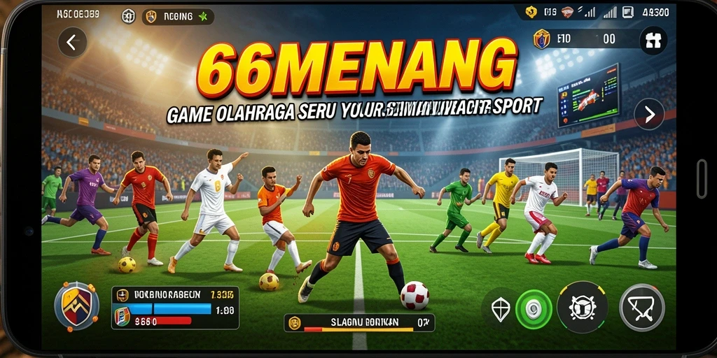 Gameplay aksi seru dalam 66MENANG dengan berbagai pilihan olahraga.