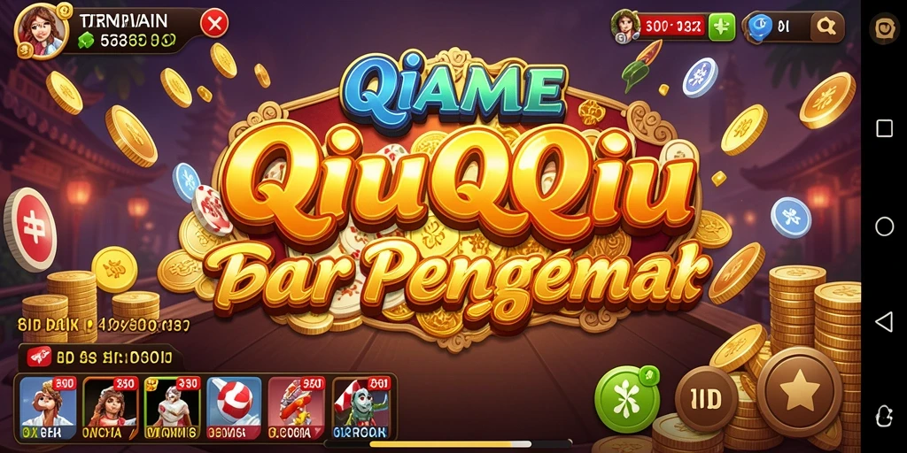 Tampilan gameplay seru dalam aplikasi QiuQiu 8ID.
