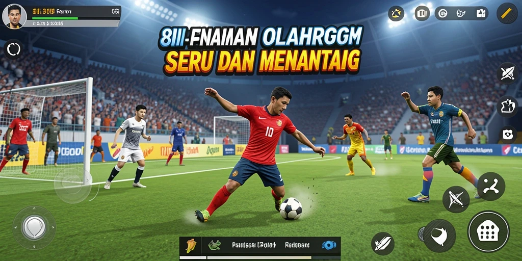 Screenshot gameplay 8II yang menampilkan aksi olahraga yang mendebarkan.