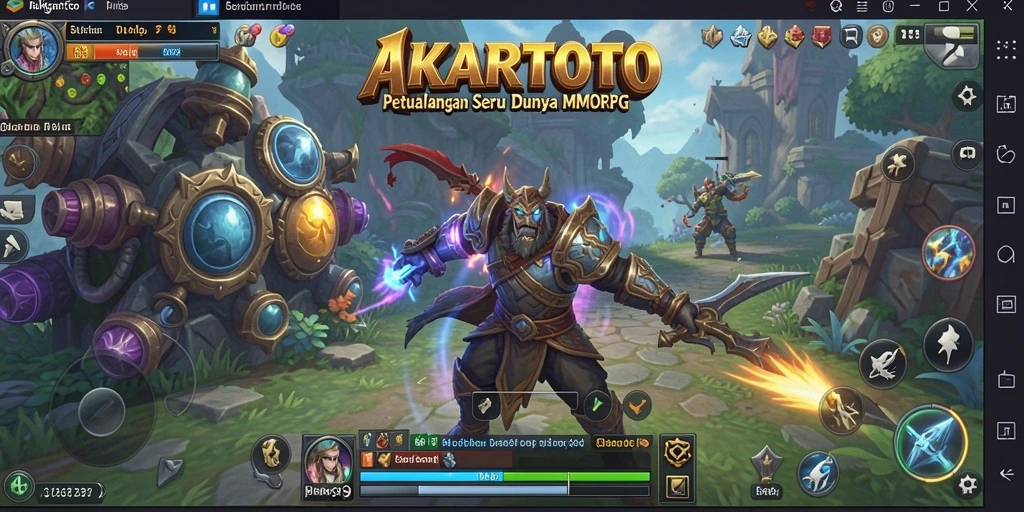 Tampilan gameplay seru dalam dunia fantasi MMORPG.