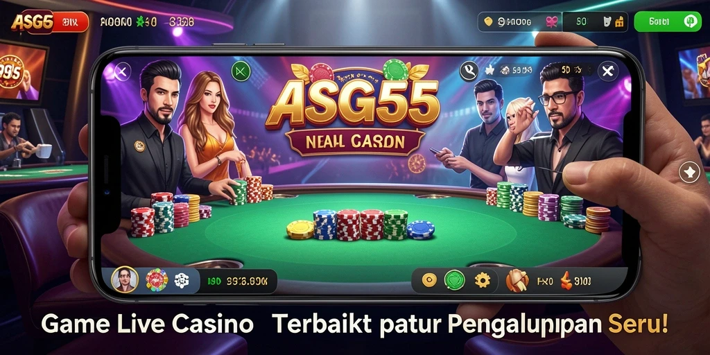 Gameplay Live Casino ASG55 dengan dealer nyata dan interaksi langsung.