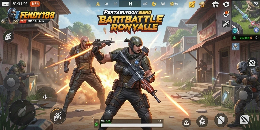 Tangkapan layar dari gameplay seru FENDY188 dalam pertempuran Battle Royale.