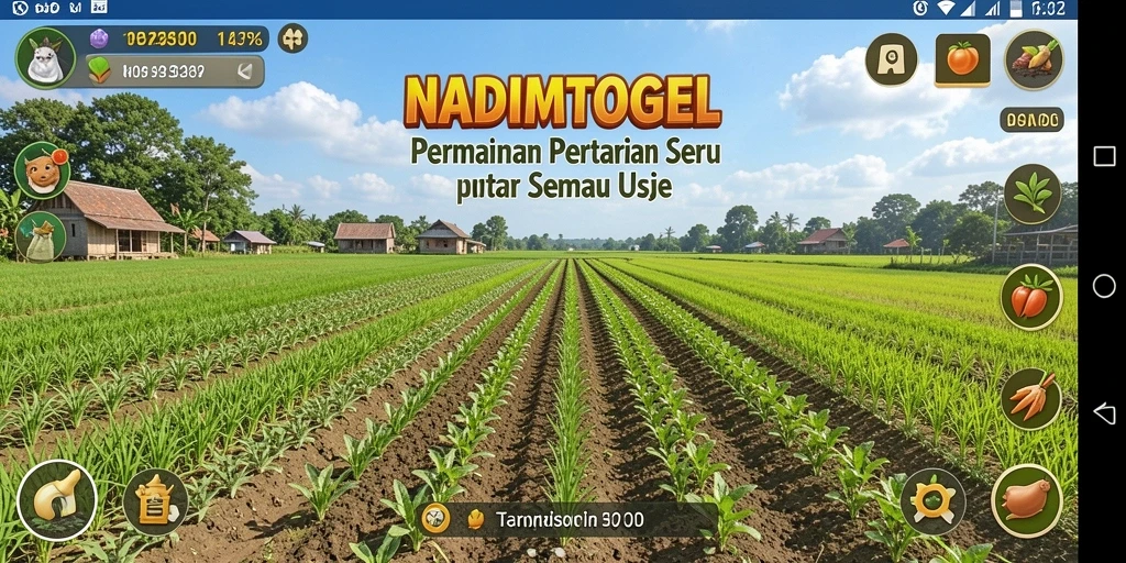 Tampilan gameplay pertanian seru di NADIMTOGEL.