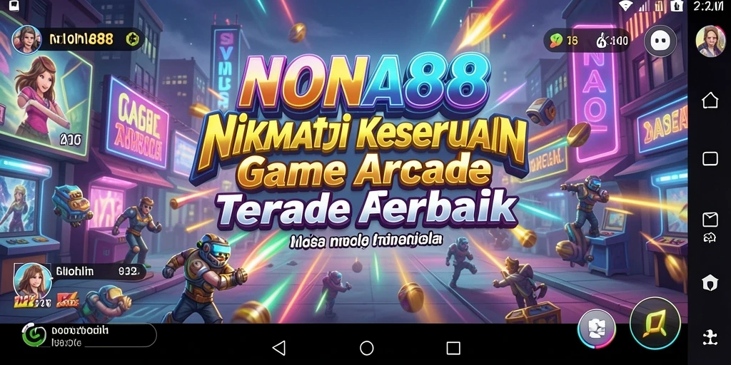 Screenshot gameplay NONA88 menampilkan aksi seru di level Arcade.